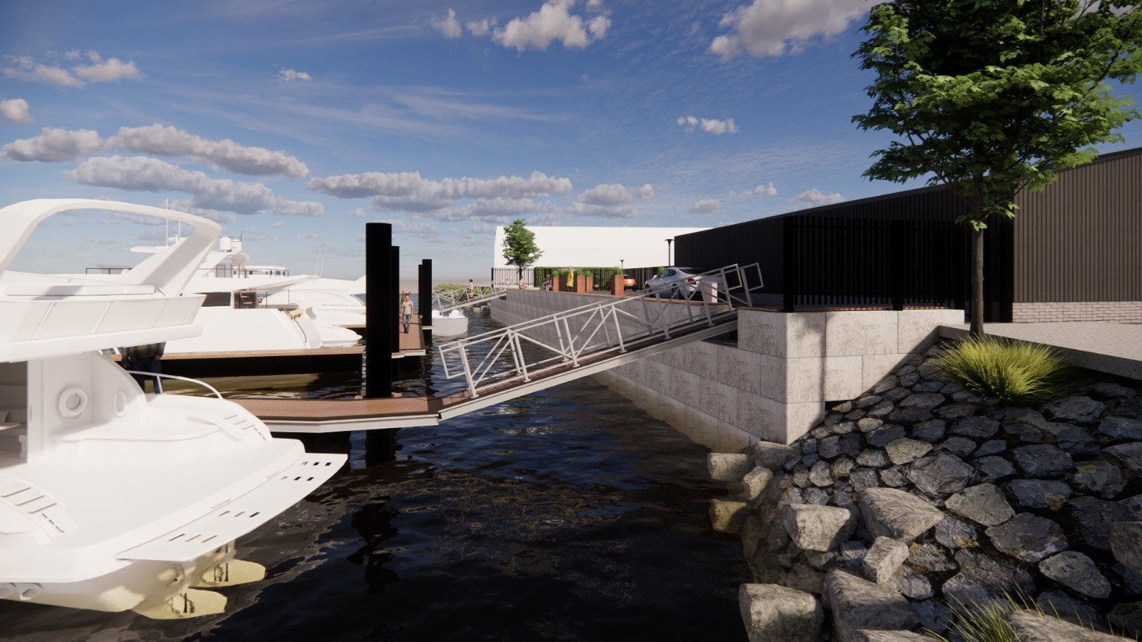 Parkeren bij de haven